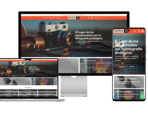 Rediseño de tienda online Foto R3: UX, UI, programación a medida y SEO