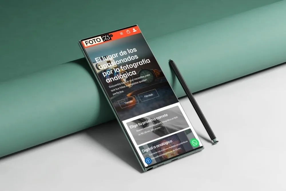 Rediseño de tienda online Foto R3 móvil