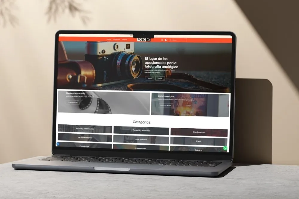 Rediseño de tienda online Foto R3 portátil