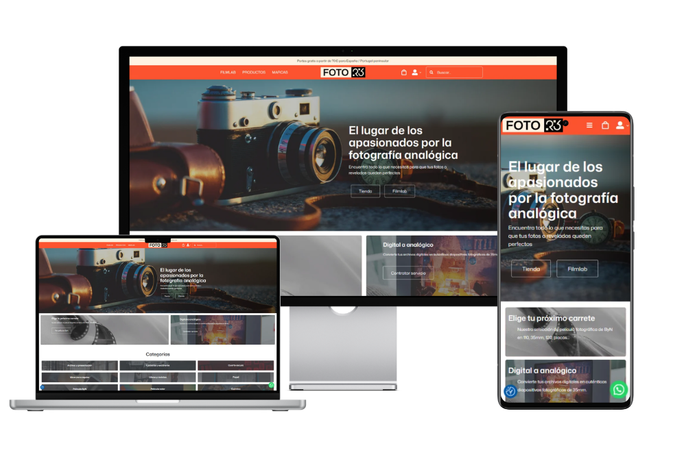 Rediseño de tienda online Foto R3 Rediseño de tienda online Foto R3: UX, UI, programación a medida y SEO